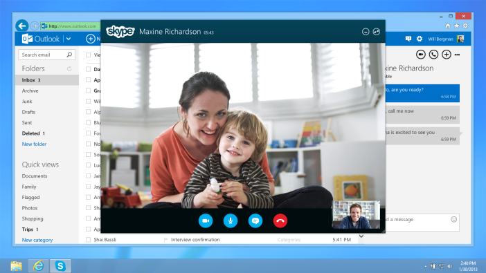 Skype on Outlook.com