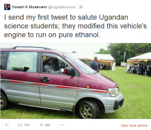 Museveni tweet