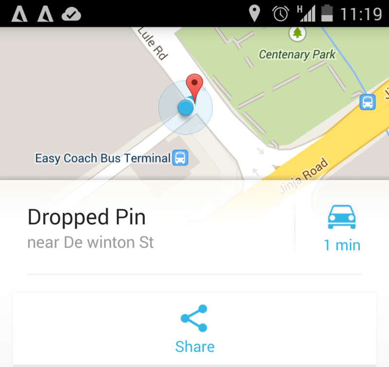 Google maps location sharing