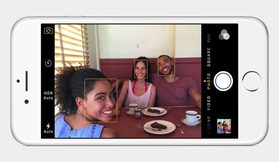 iPhone 6 Camera Face recognition
