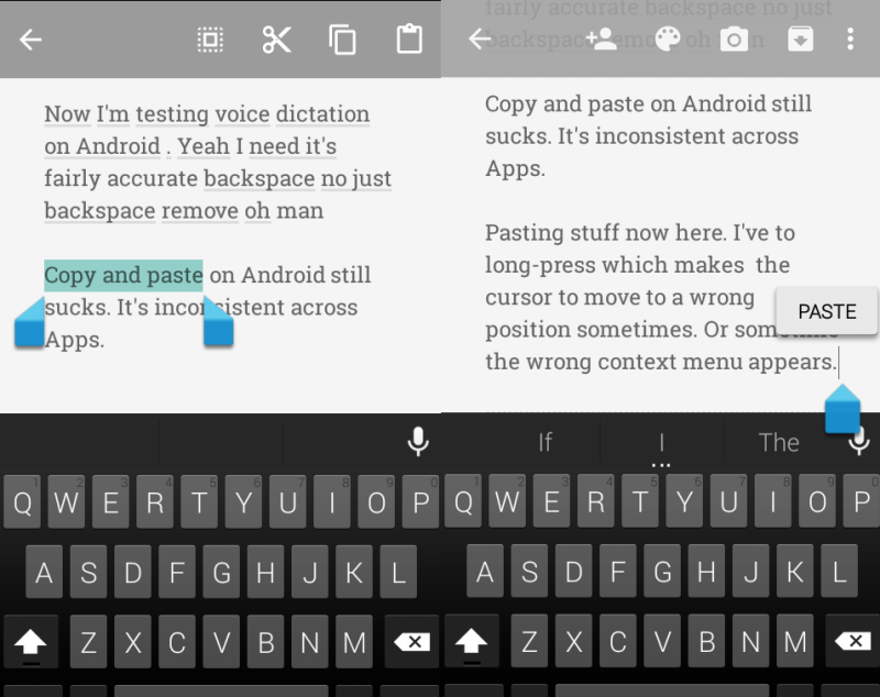 android keyboard copy and paste