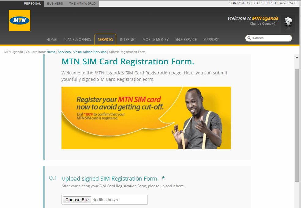 MTN Uganda SIM Card Reg