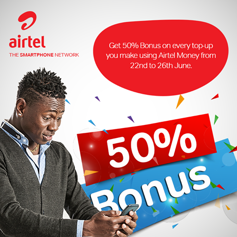 Airtel 50 percent bonus