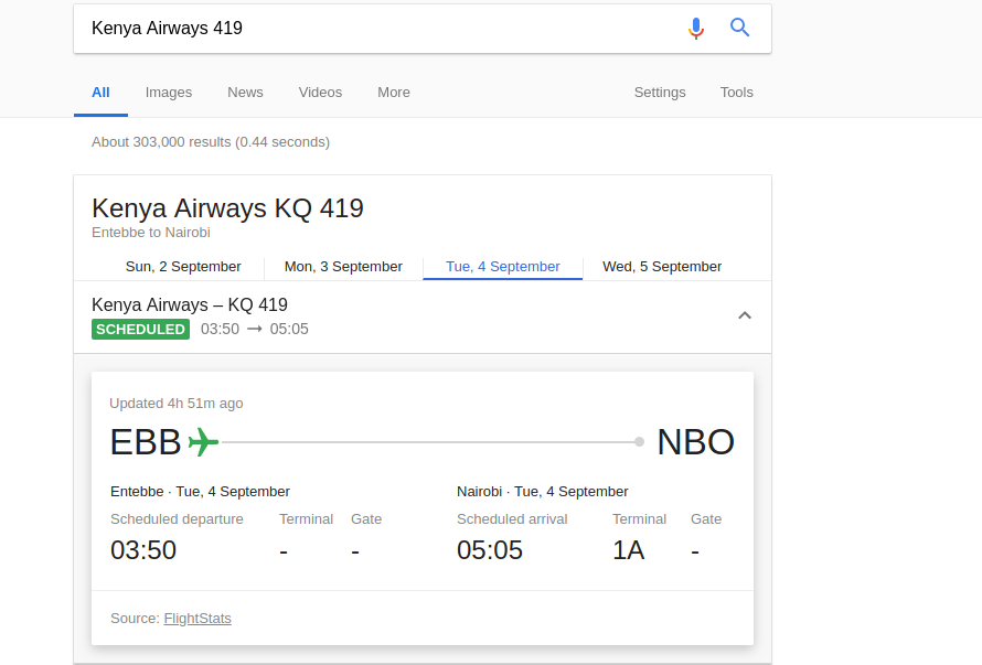 flight checker Google search