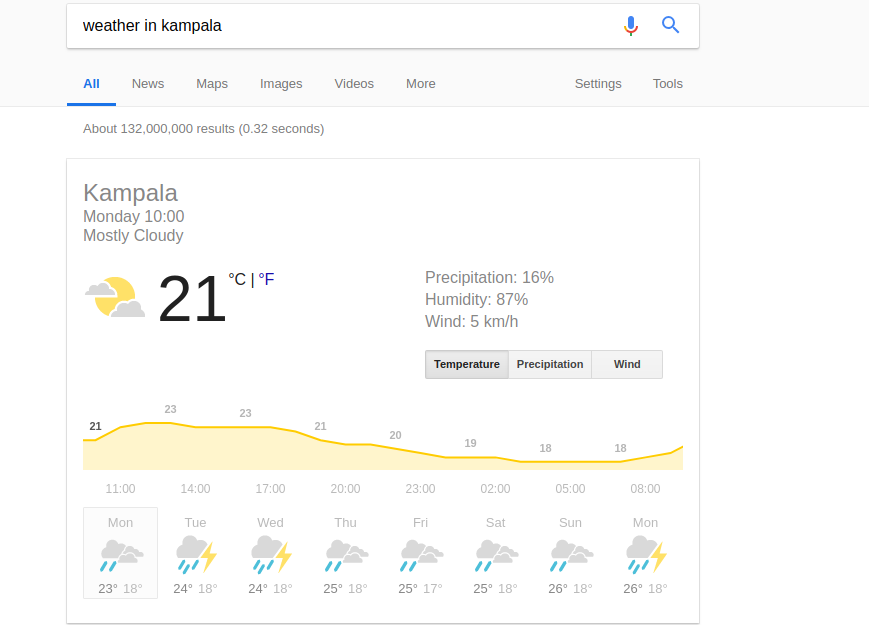 weather update google search