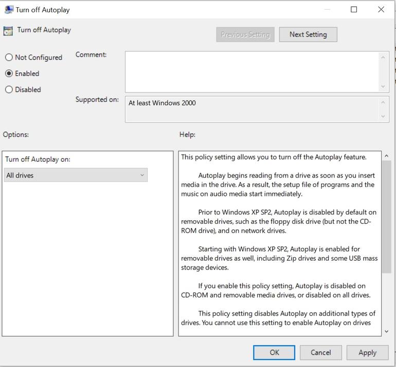 Как отключить автозапуск в Windows 10