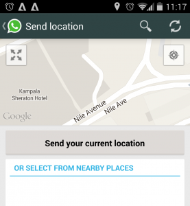 whatsapp location sharing