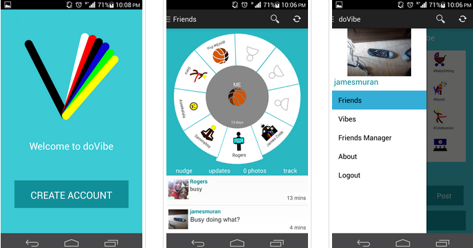 dovibe mobile app screenshots