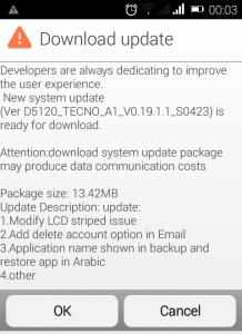 Infinix hot x507 system update