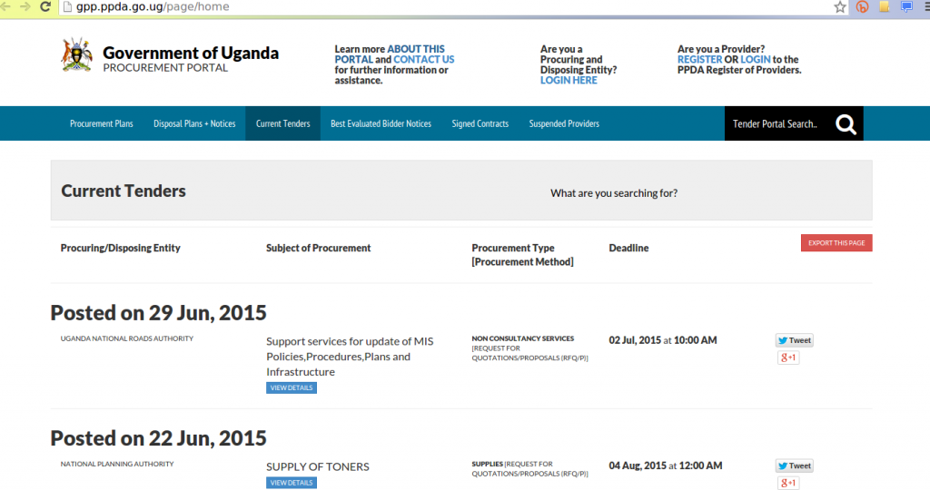 government-uganda-procurement-portal