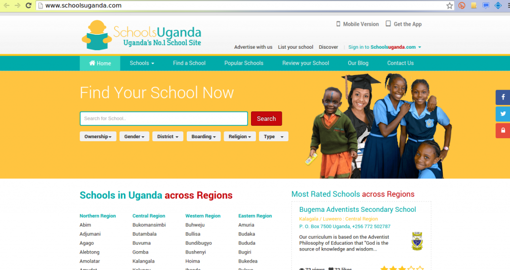 schools uganda directory