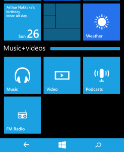 windows phone folders