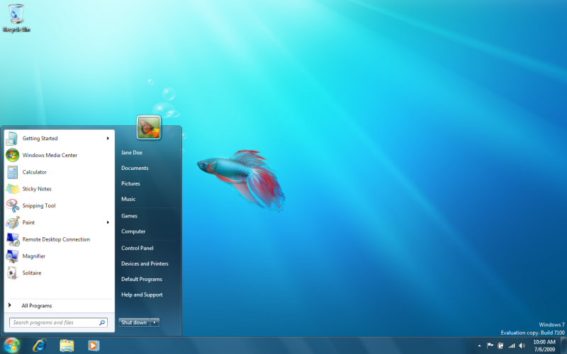 Windows 7 screenshot