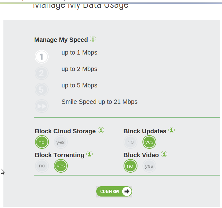 smile data management page 