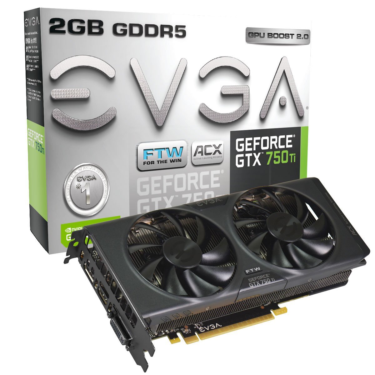 EVGA GeForce GTX 750 Ti FTW DVI-I/HDMI/Display Port GDDR5 Graphics Card