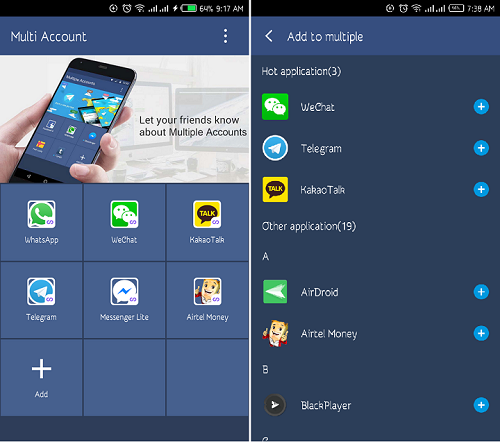 Multi Account Infinix S2 Pro