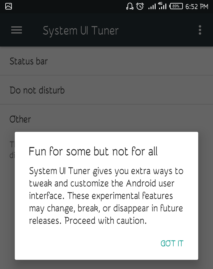 System UI Tuner