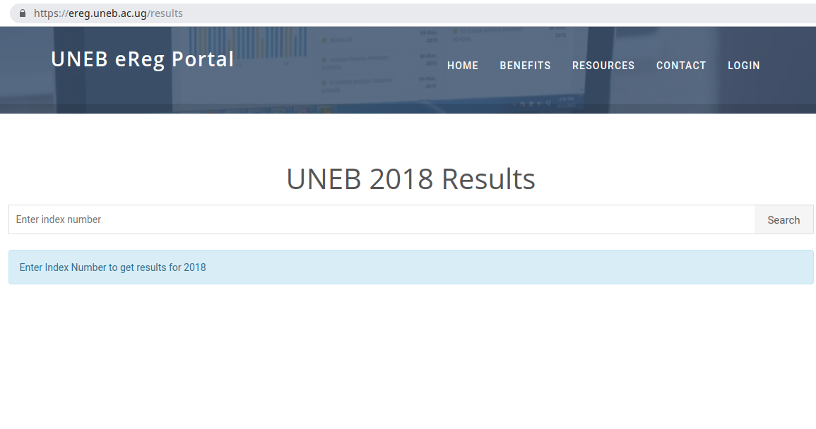 UNEB  Results Portal