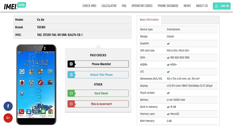 IMEI number