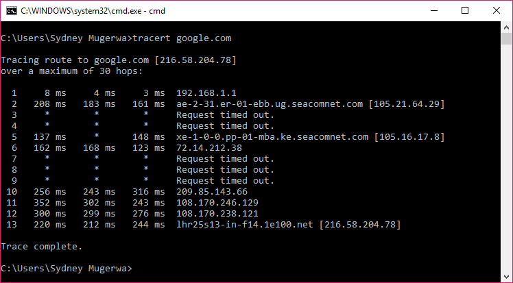 DNS tracert