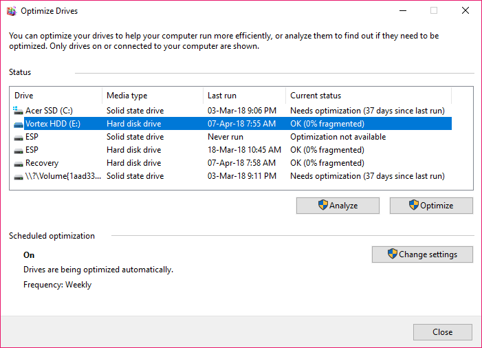 Disk Defrag