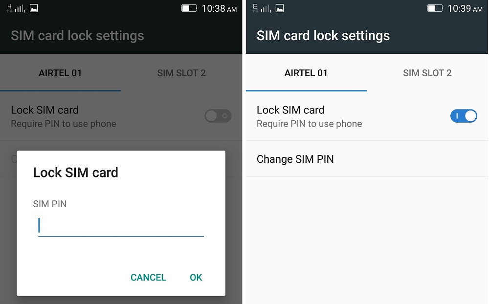 SIM card lock