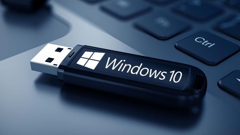 how to download directly to a flash drive windows 10