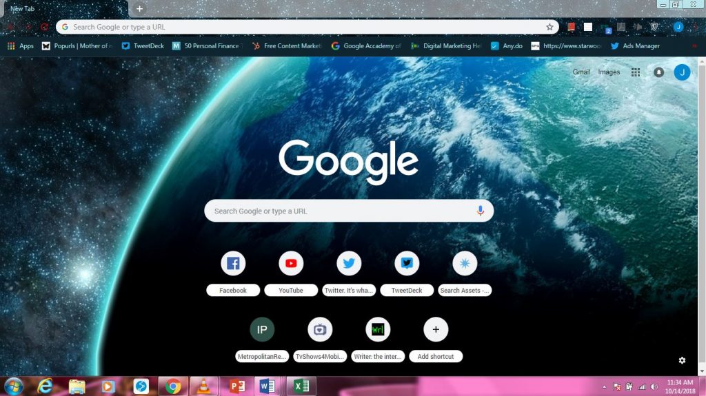 Space Google Chrome themes