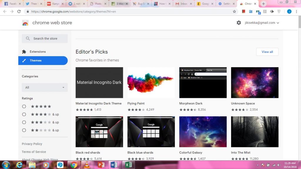 Google Chrome themes