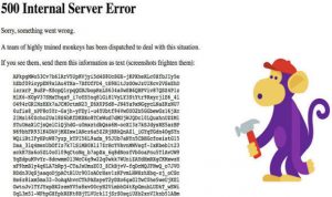 Error message after YouTube went down