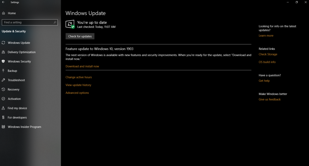 windows 10 update