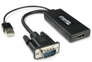 how to connect a VGA monitor to an HDMI port