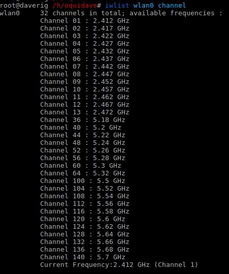 wifi channels linux