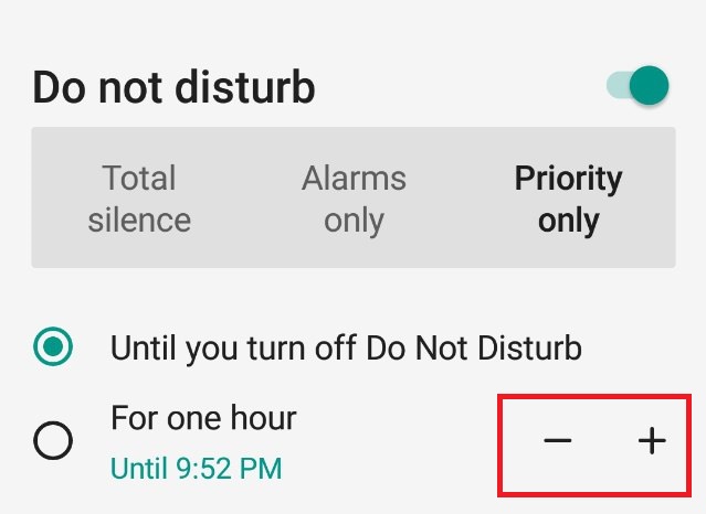 Android Do Not Disturb