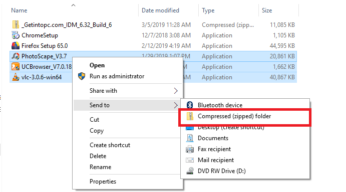 How to Create Zip Files in Windows 10