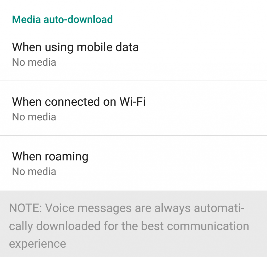 Stop Whatsapp media auto-download