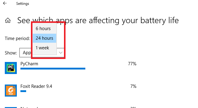 Which Apps Consume The Most Battery In Windows 10