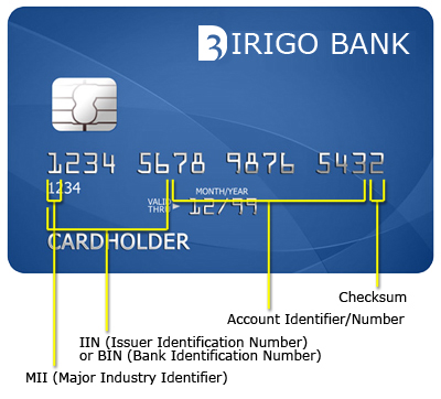 Debit card number