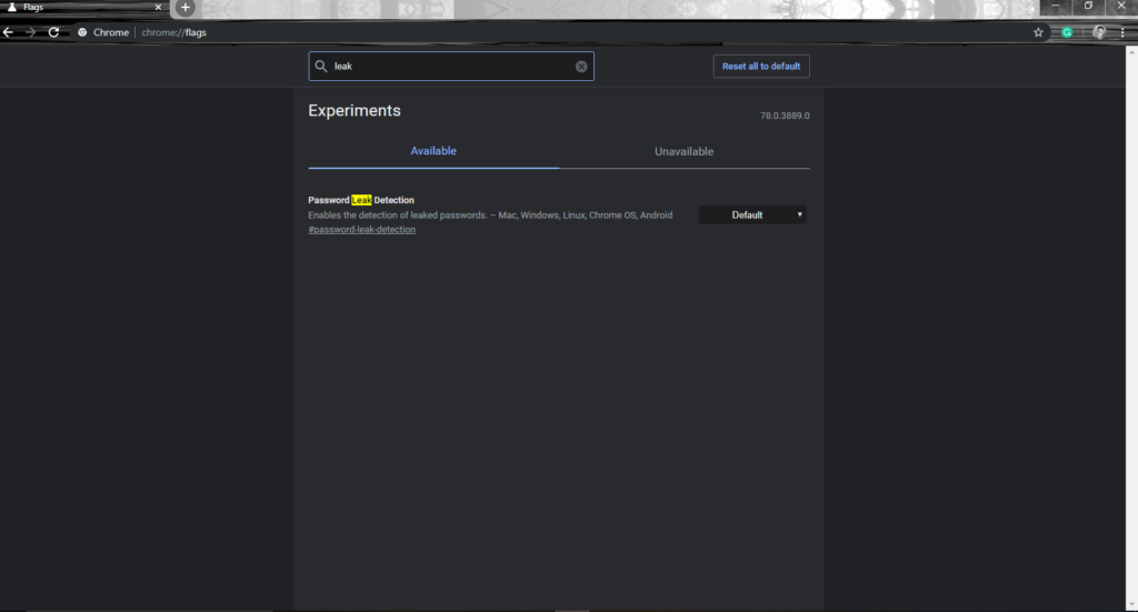 How to enable Password Leak Detection on Chrome - 76