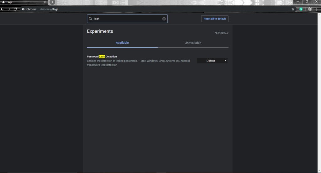 Chrome Password Leak Detection