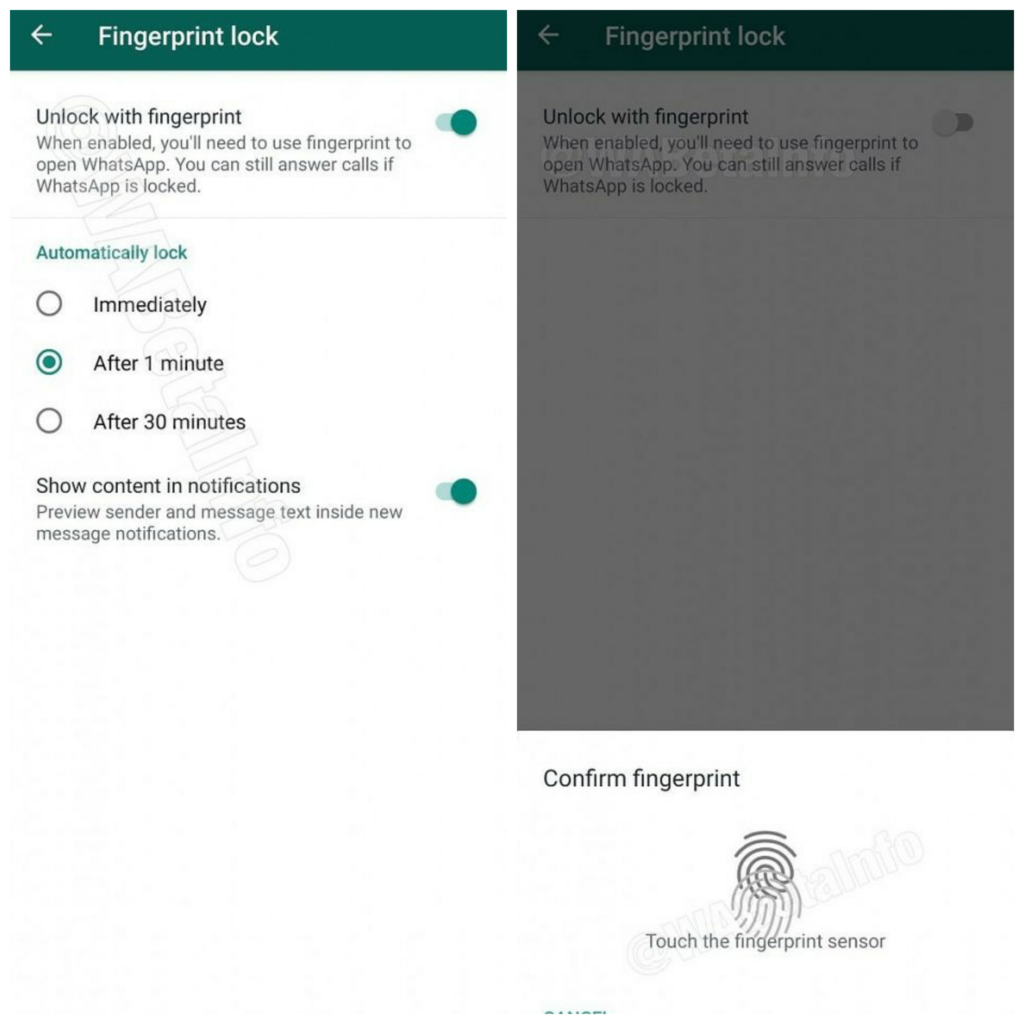 WhatsApp Beta Fingerprint