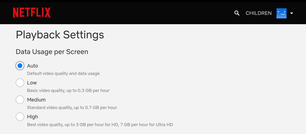 adjust netflix playback settings