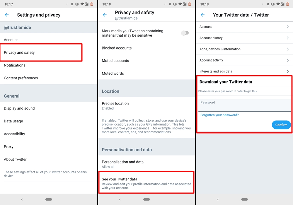 How to download your Twitter account information