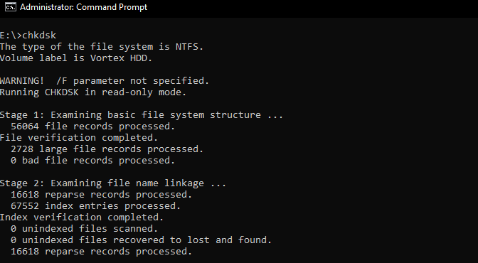 chkdsk