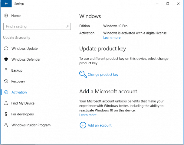 Windows 10 Activation