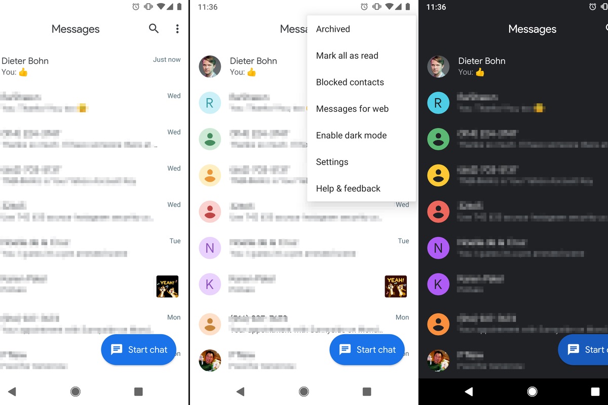 dark mode android