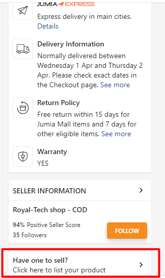 sell on Jumia Nigeria