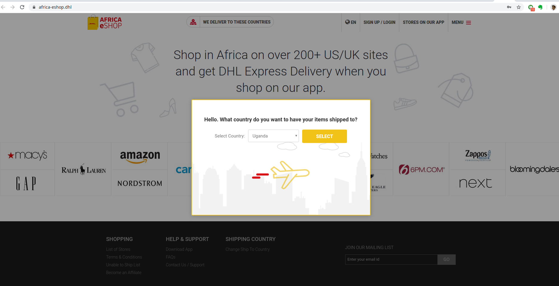 DHL Africa eShop review