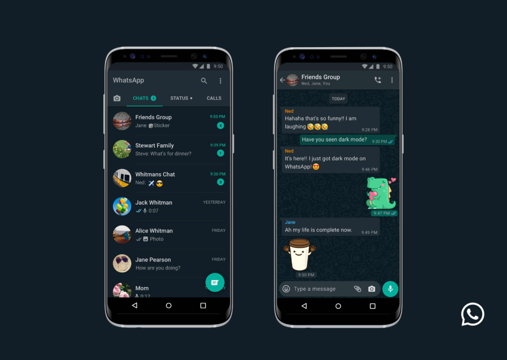 whatsapp dark mode