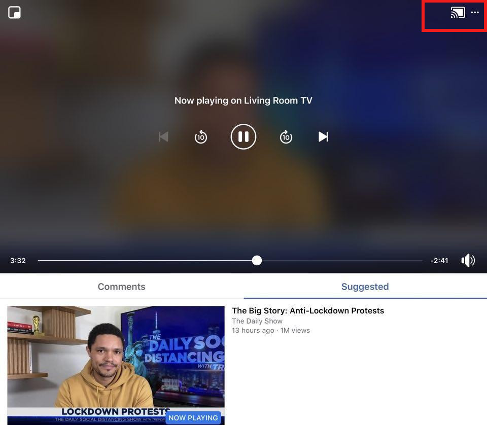 watch facebook videos and live stream on TV